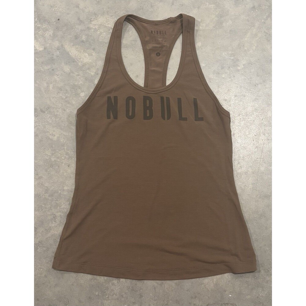 No Bull Just The Horns Women’s Racerback Tank Top Size Small Brown